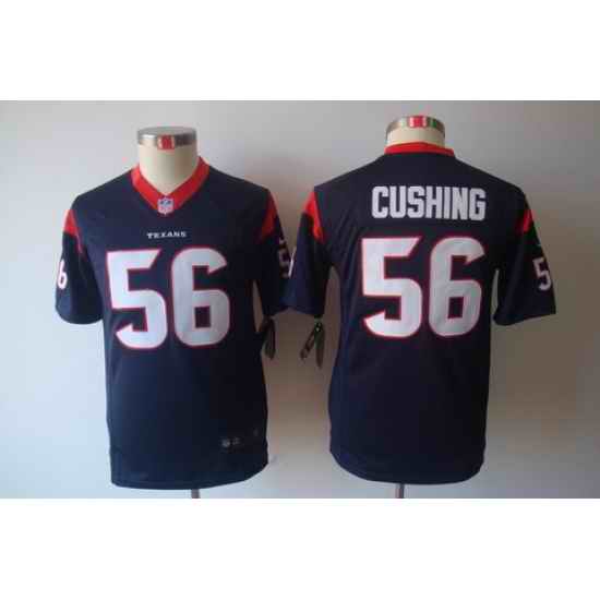 Youth Nike Houston Texans 56 Brian Cushing Blue Color Limited Jerseys